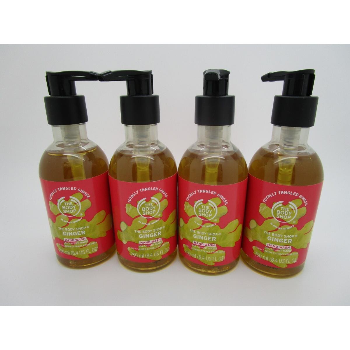 The Body Shop Totally Tangled Ginger Hand Wash 8.4 oz - Lot of 4