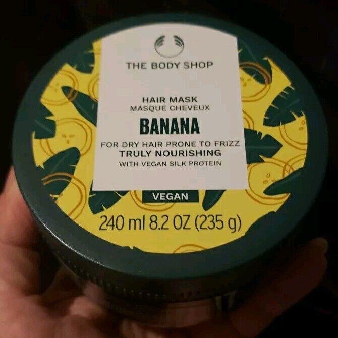 The Body Shop Banana Truly Nourishing Hair Mask 240ml/8.2Oz. Anti-frizz Silk Pro