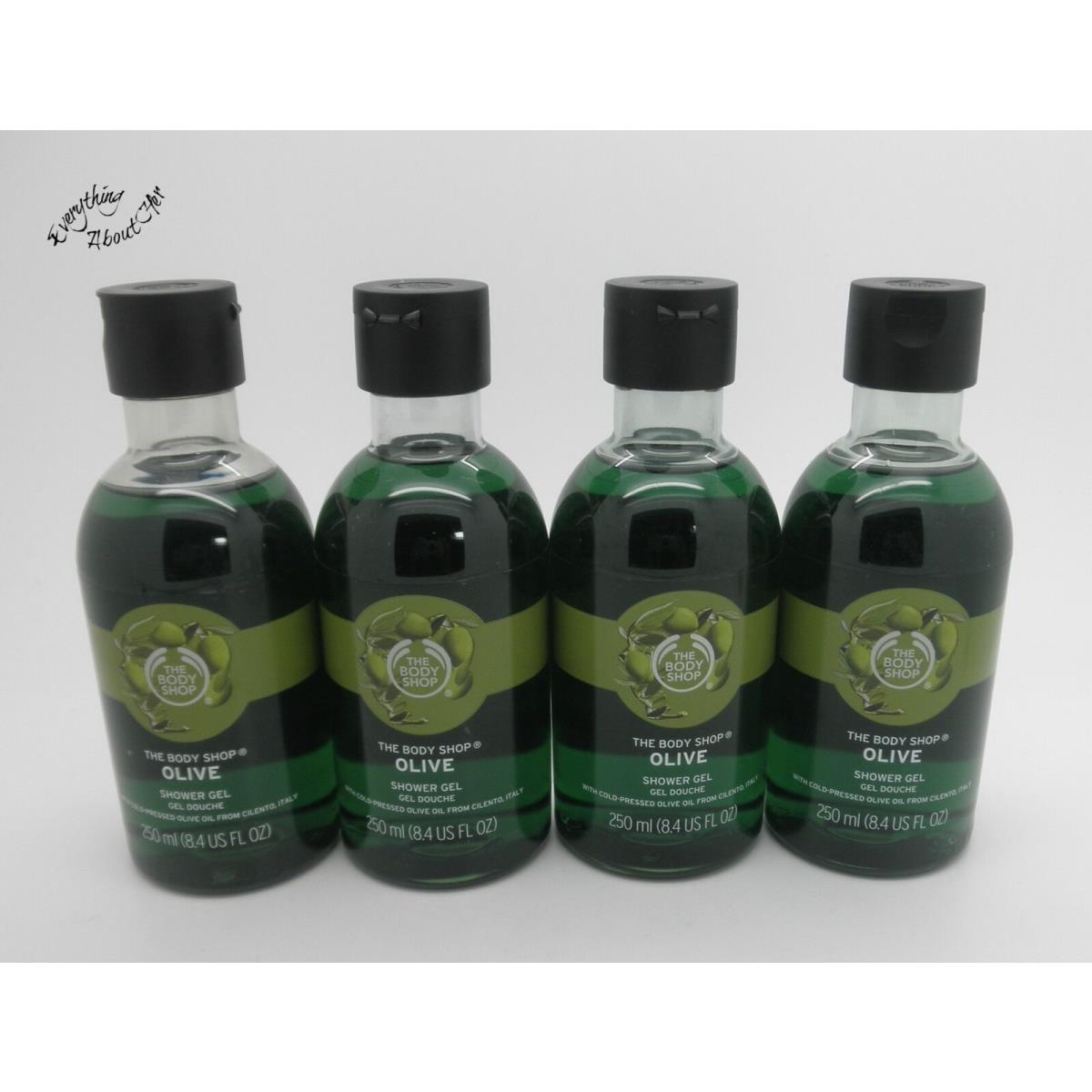 The Body Shop Shower Gel Olive 8.4 oz ea - Lot of 4