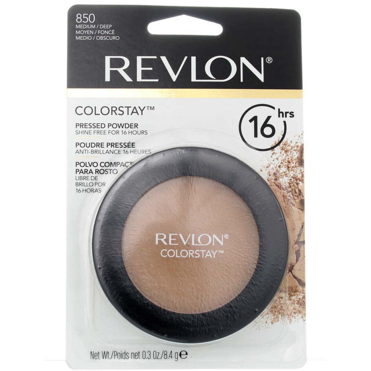 4 Pack Revlon Colorstay Pressed Powder Medium Deep 850 0.3 oz