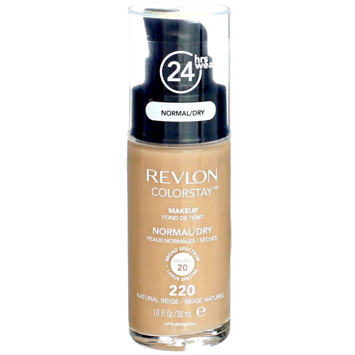 4 Pack Revlon Colorstay Makeup Foundation For Normal Dry Skin Natural Beige