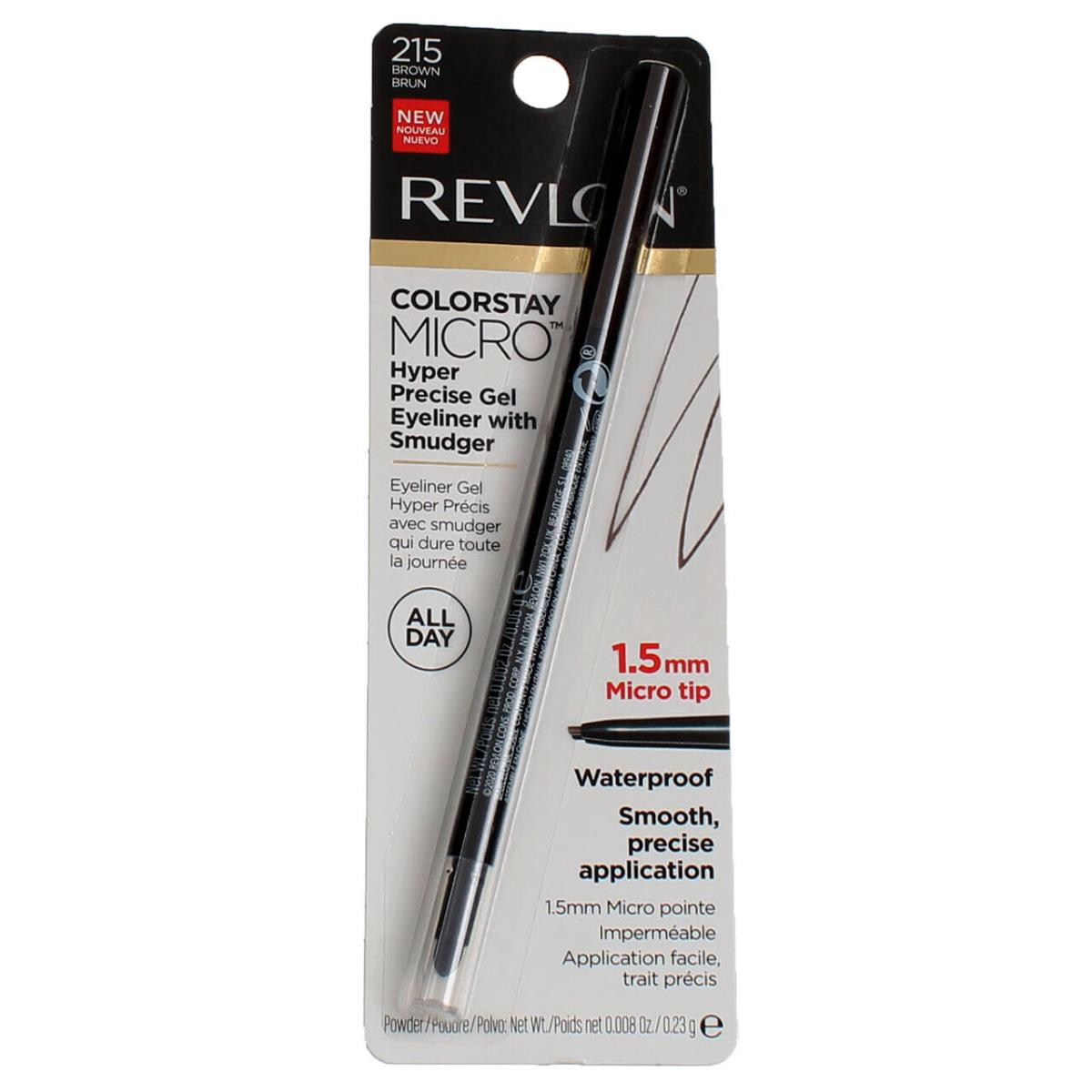 4 Pack Revlon Colorstay Micro Gel Waterproof Eyeliner Brown 215 0.008 oz