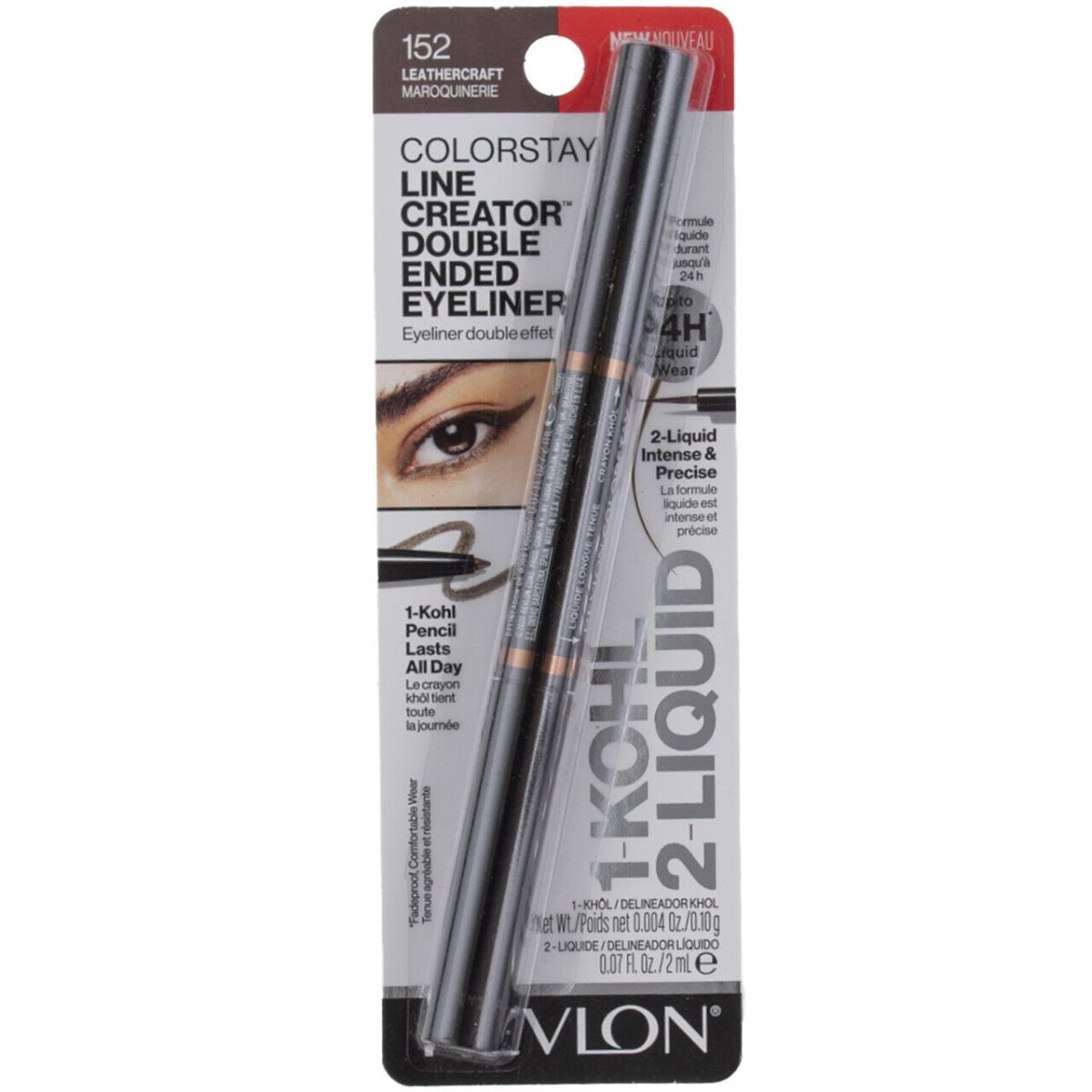 4 Pack Revlon Colorstay Double Ended Waterproof Eyeliner Leathercraft 152