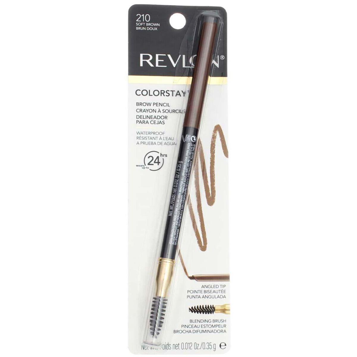 4 Pack Revlon Colorstay Eyebrow Pencil Soft Brown 0.3 oz