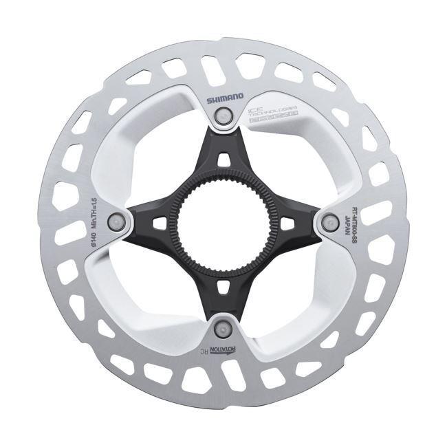 Shimano RT-MT800-SS Disc Rotor - 140mm Center-lock Silver/black