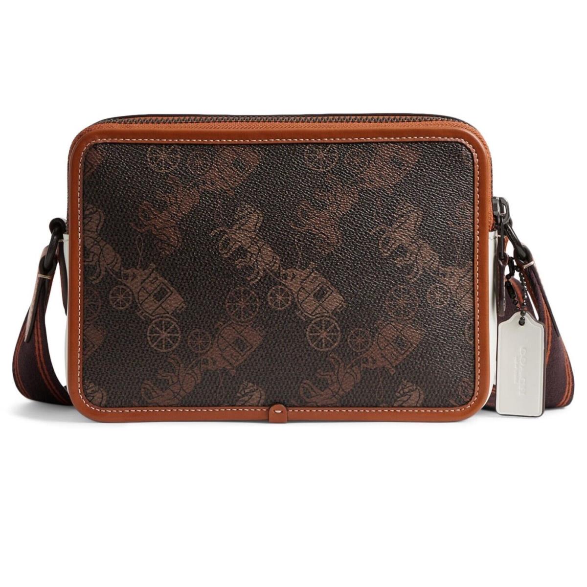 Coach Charter Crossbody 24 Bag Large Horse and Carriage Print Truffle - Exterior: Truffle, Burnished Amber