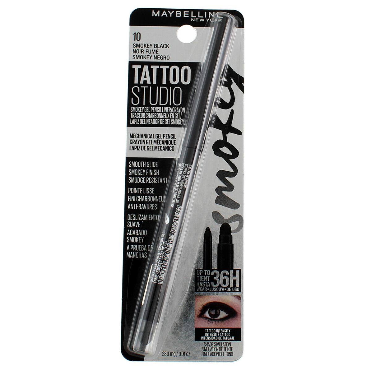5 Pack Maybelline Tattoo Studio Mechanical Gel Pencil Eyeliner Smokey Black