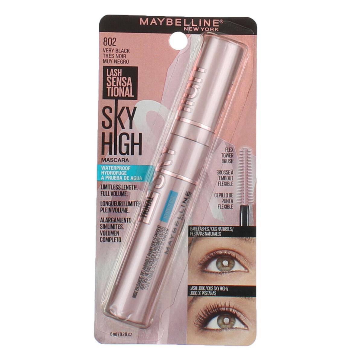 4 Pack Maybelline New York Lash Sensational Sky High Mascara Very Black