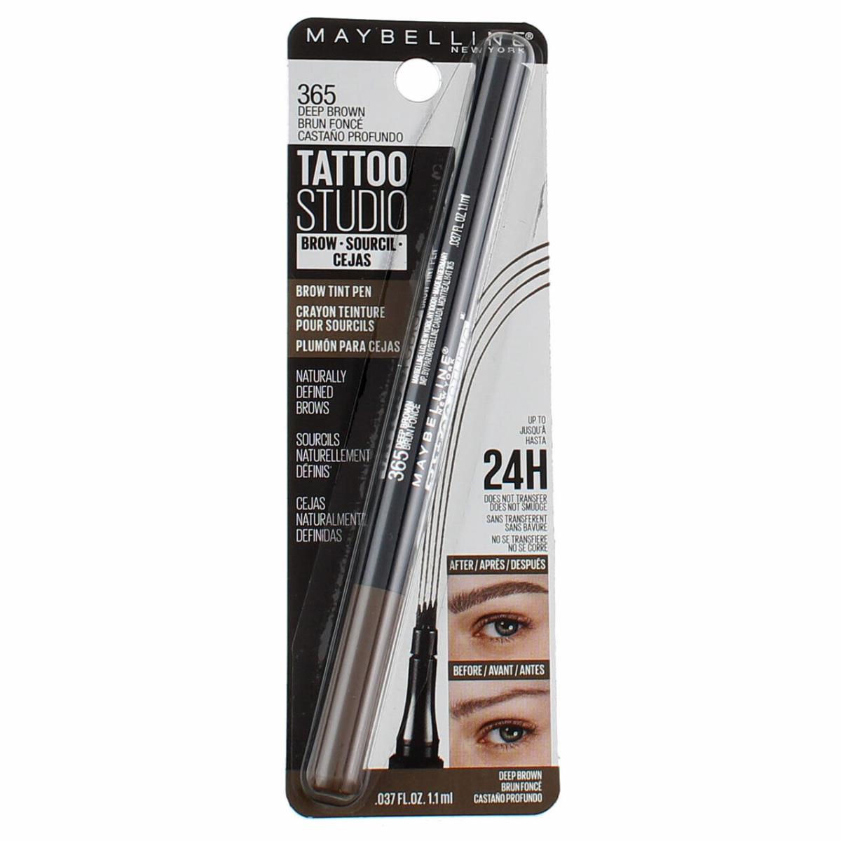 5 Pack Maybelline Color Sensational Eyebrow Tint Pen Deep Brown 365 0.037