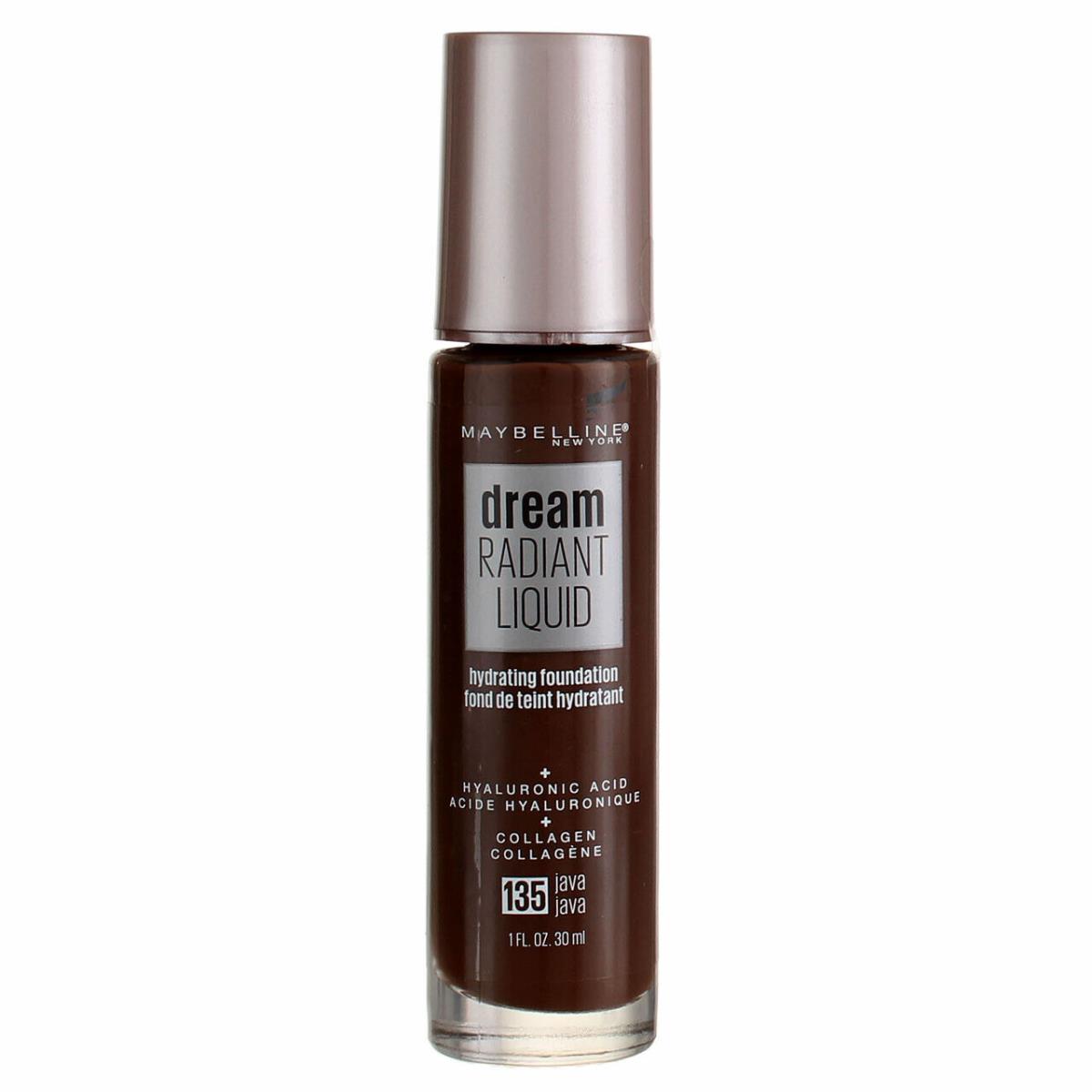 5 Pack Maybelline Dream Radiant Liquid Hydrating Foundation Java 135 1 fl oz