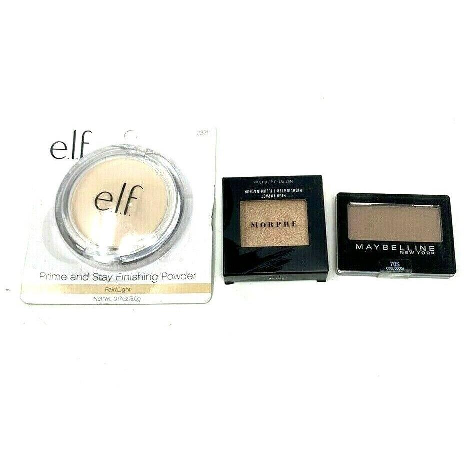 Lot of 3 Makeup Elf Finishing Powder Morphe Highlighter  Cool Cocoa by Maybelline