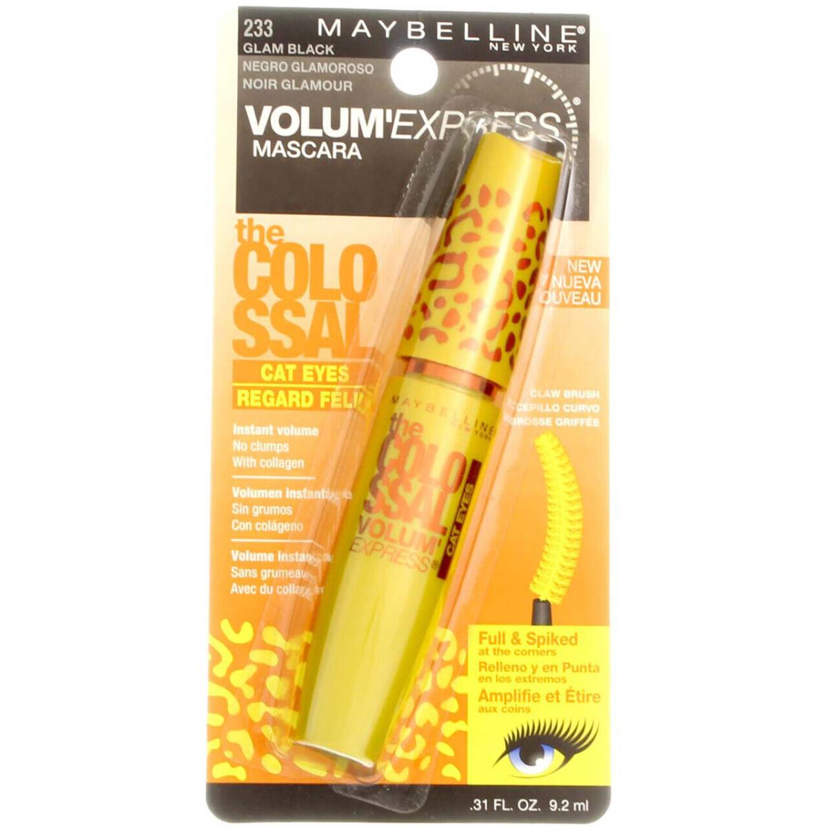 6 Pack Maybelline Volum` Express The Colossal Cat Eyes Washable Mascara