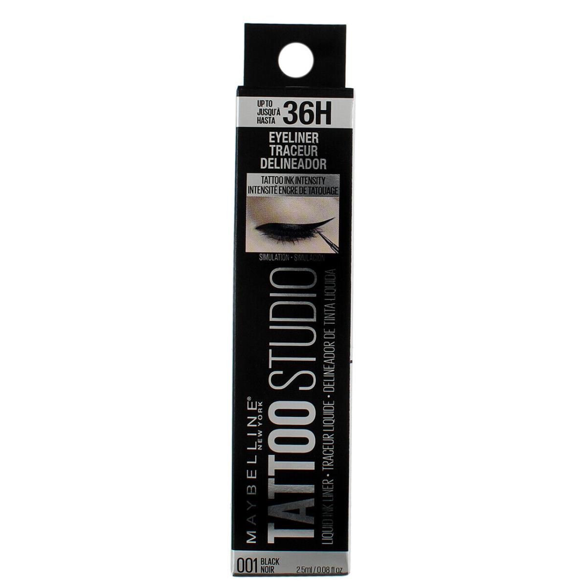 4 Pack Maybelline Tattoostudio Liquid Eyeliner Black 0.08 fl oz