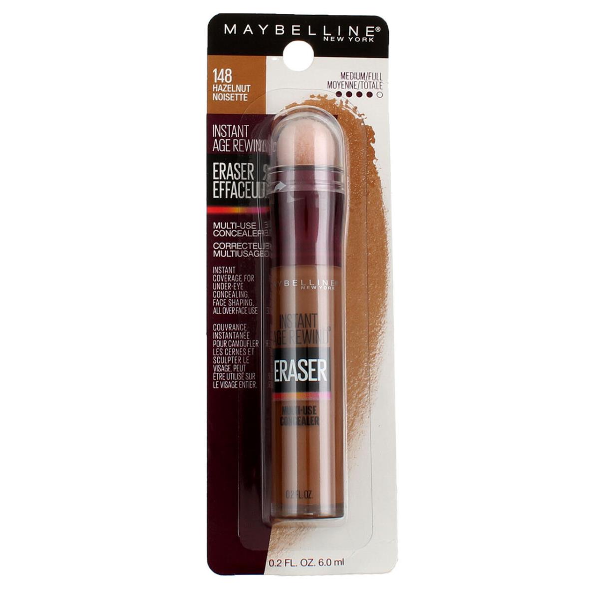 4 Pack Maybelline York Multi-use Concealer Hazelnut 0.2 fl oz