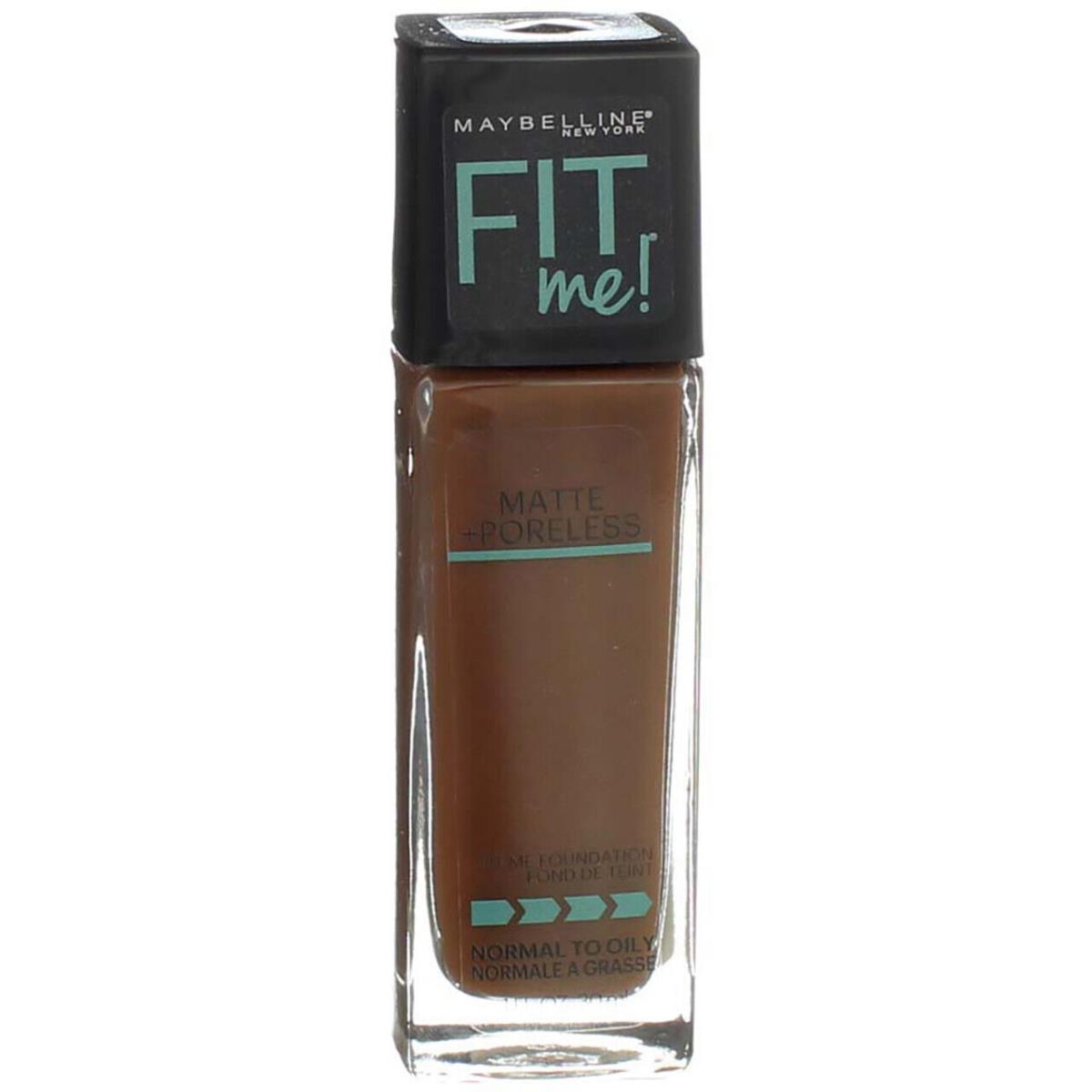 4 Pack Maybelline Fit Me Matte + Poreless Liquid Foundation Java 375 1 fl oz