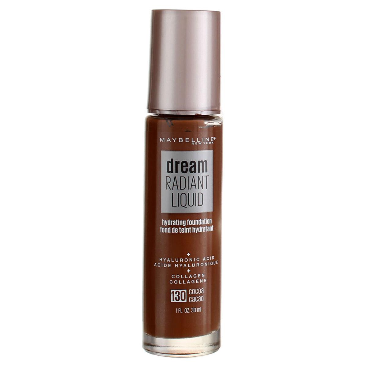 4 Pack Maybelline Dream Radiant Liquid Hydrating Foundation Cocoa 130 1 fl oz