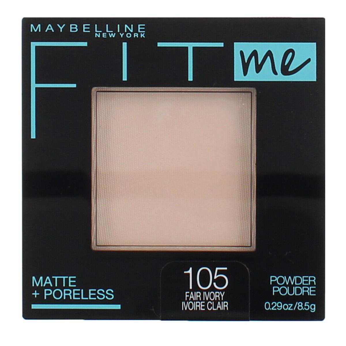 5 Pack Maybelline Fit Me Matte + Poreless Pressed Powder Fair Ivory 105