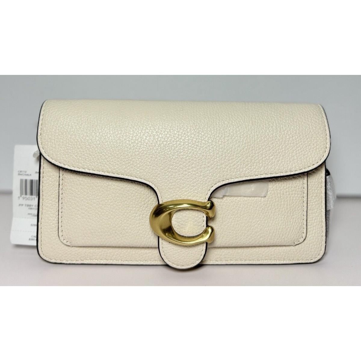 Coach Metallic Tabby Chain Clutch Chalk White -CE772