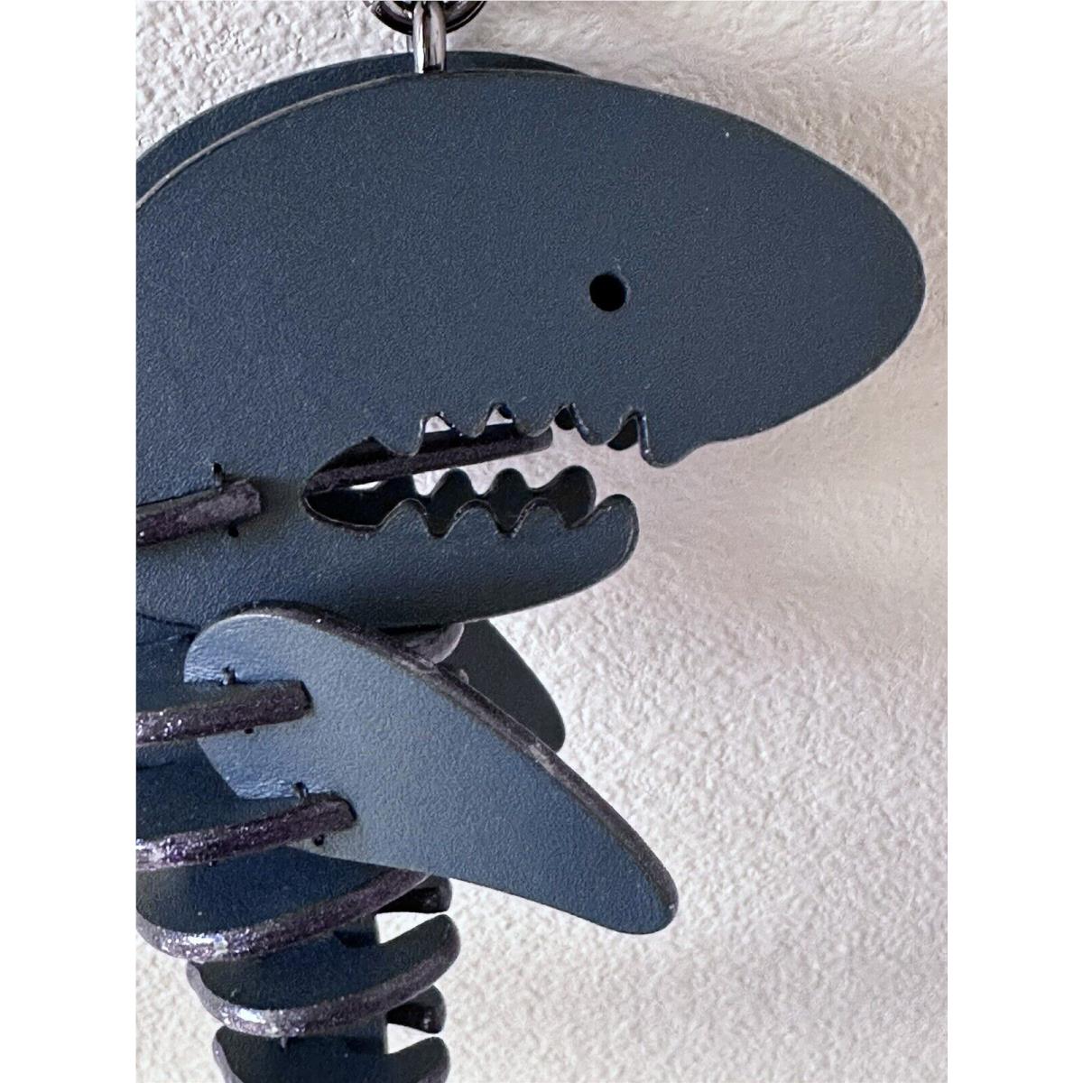 Sharky Large Blue Skeletal Bag Charm / Fob / Key Ring 23534