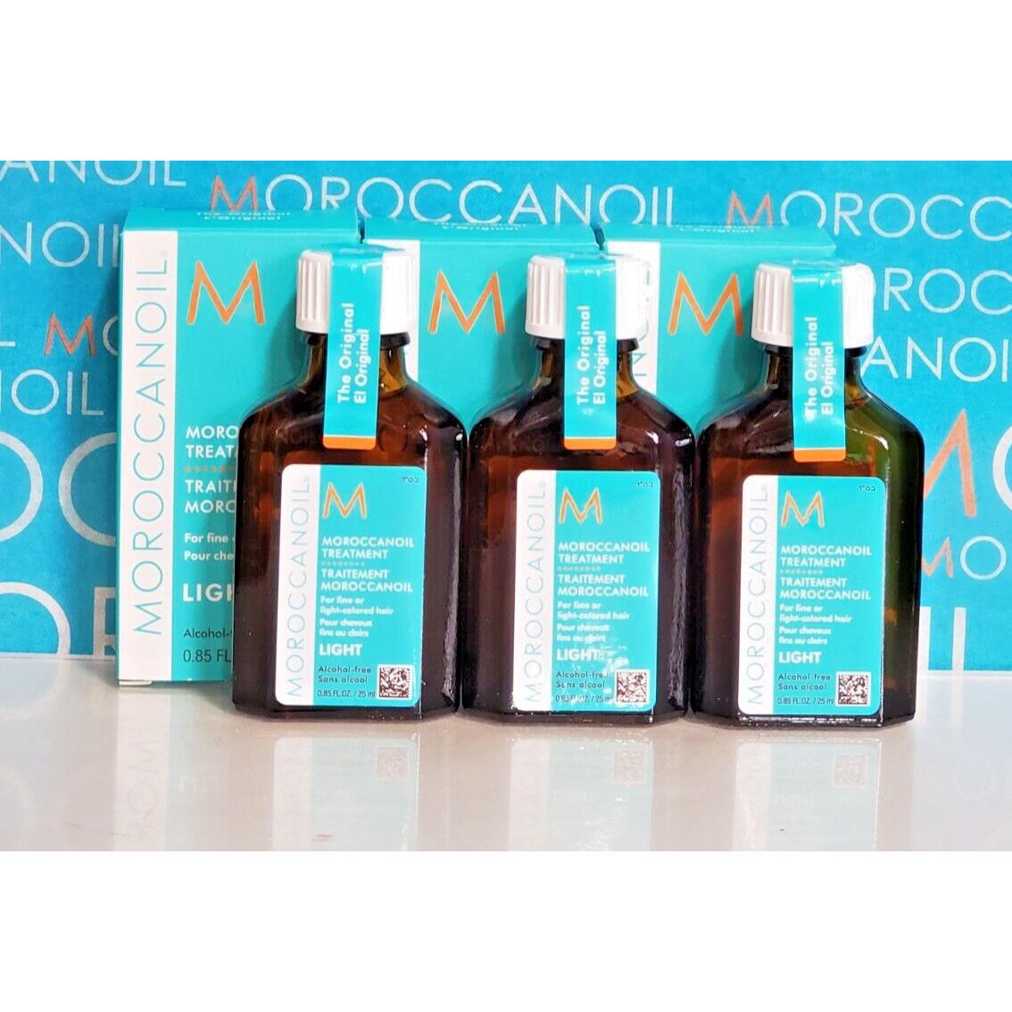 Moroccanoil Hair Oil Treatment Light 0.85 Oz - Pack of 3