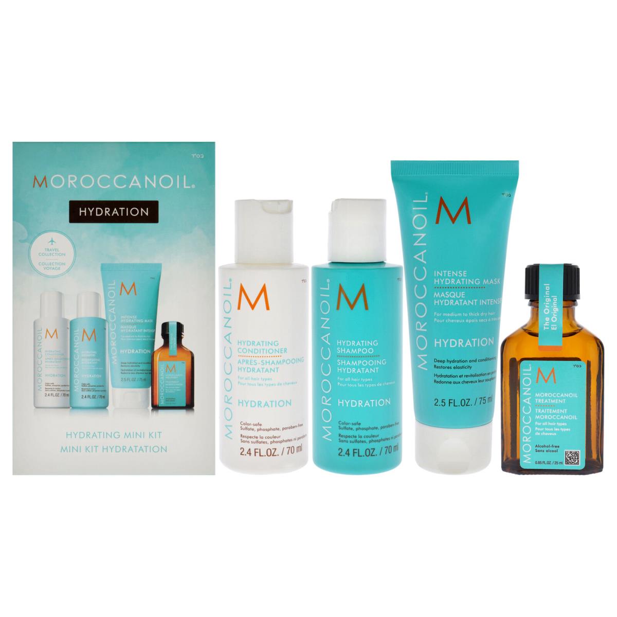 Moroccan Oil Hydrating Mini Kit by Moroccanoil For Unisex - 4 Pc Kit Set