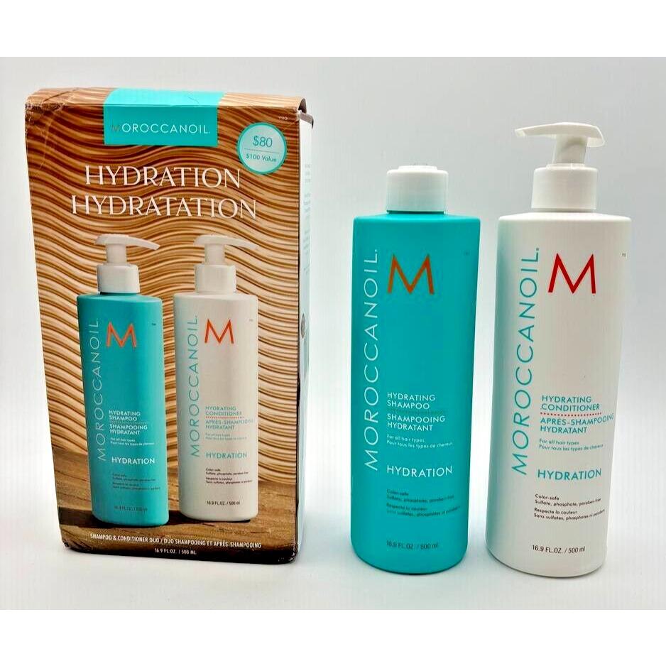 Moroccanoil Moisture Repair Shampoo Conditioner Duo 16.9 Oz Broken Nozzle