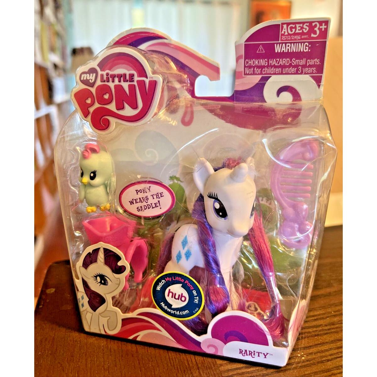 My Little Pony G4 Rarity Figure Hasbro 2010 Mint in Display Packaging