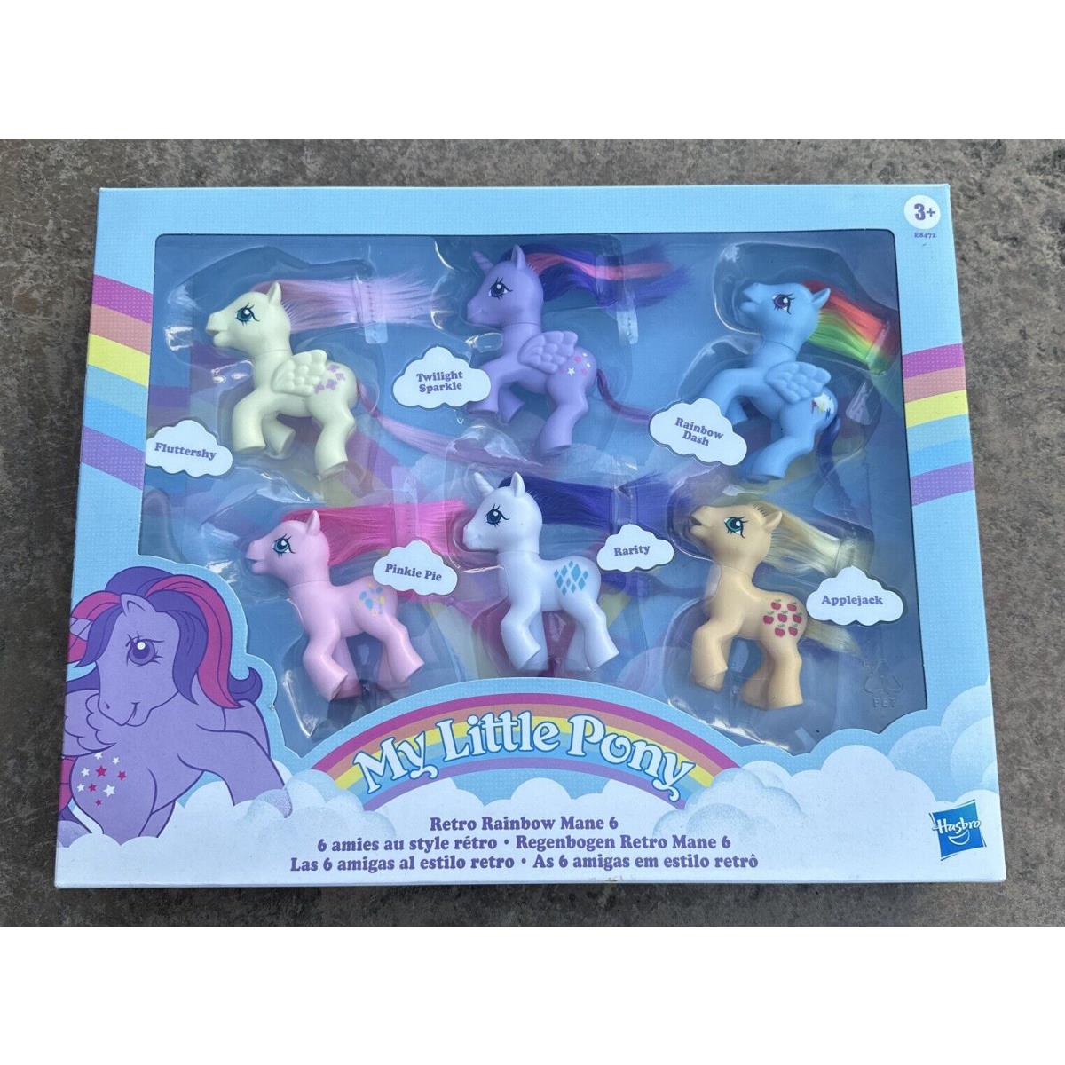 My Little Pony Retro Rainbow Mane 6 3-Inch Figure 6-Pack