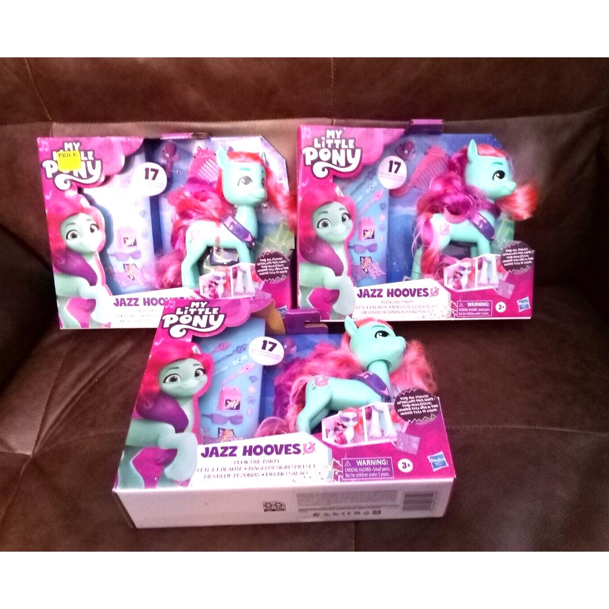 3 My Little Pony Jazz Hooves Pedicure Party 17 Pieces EA 54 Total