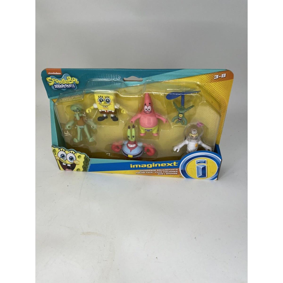 Imaginext Spongebob Squarepants 6-Pack Patrick Plankton Squidward Krabs Sandy