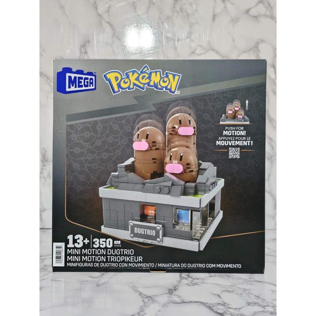 Mega Bloks Pokemon Mini Motion Dugtrio 350 Pieces Building Toy Set