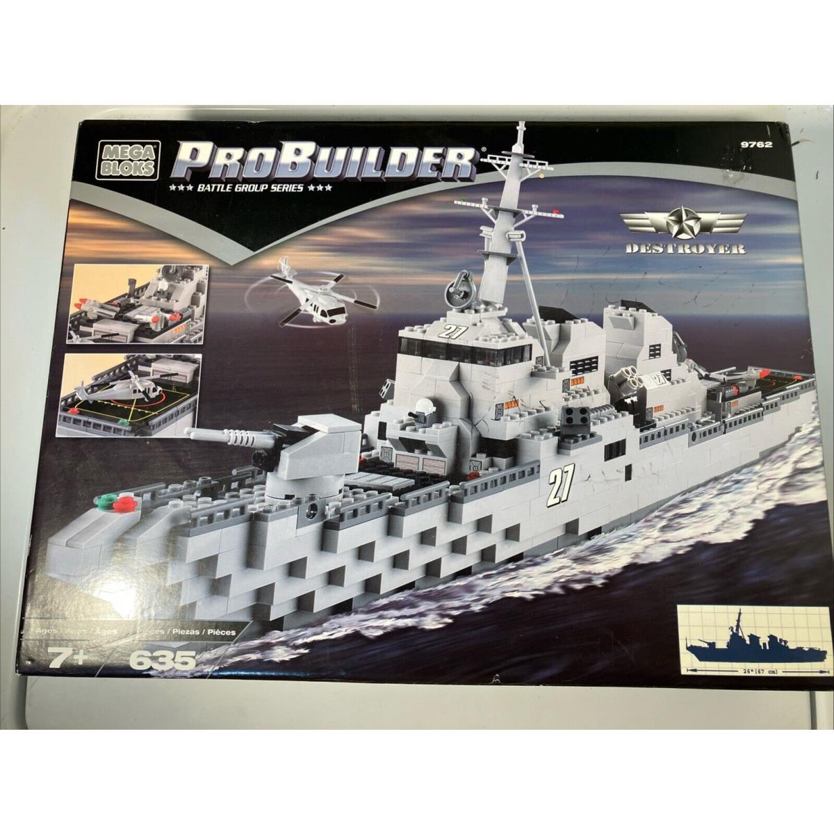 Mega Bloks Probuilder Battle Group Series Set 9762 Destroyer 2002