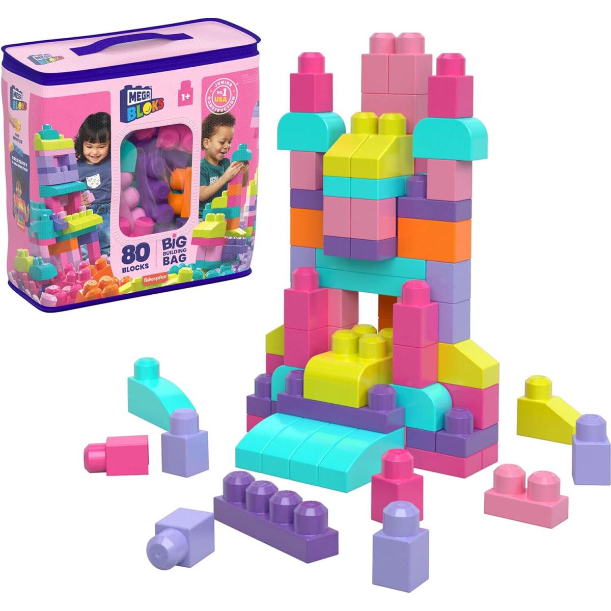 80 Count Mega Bloks Pink