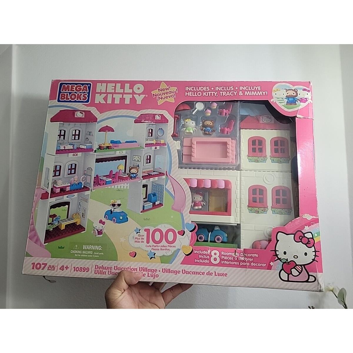 Mega Bloks 10899 Hello Kitty Beach House 107 Pcs Deluxe Vacation Village