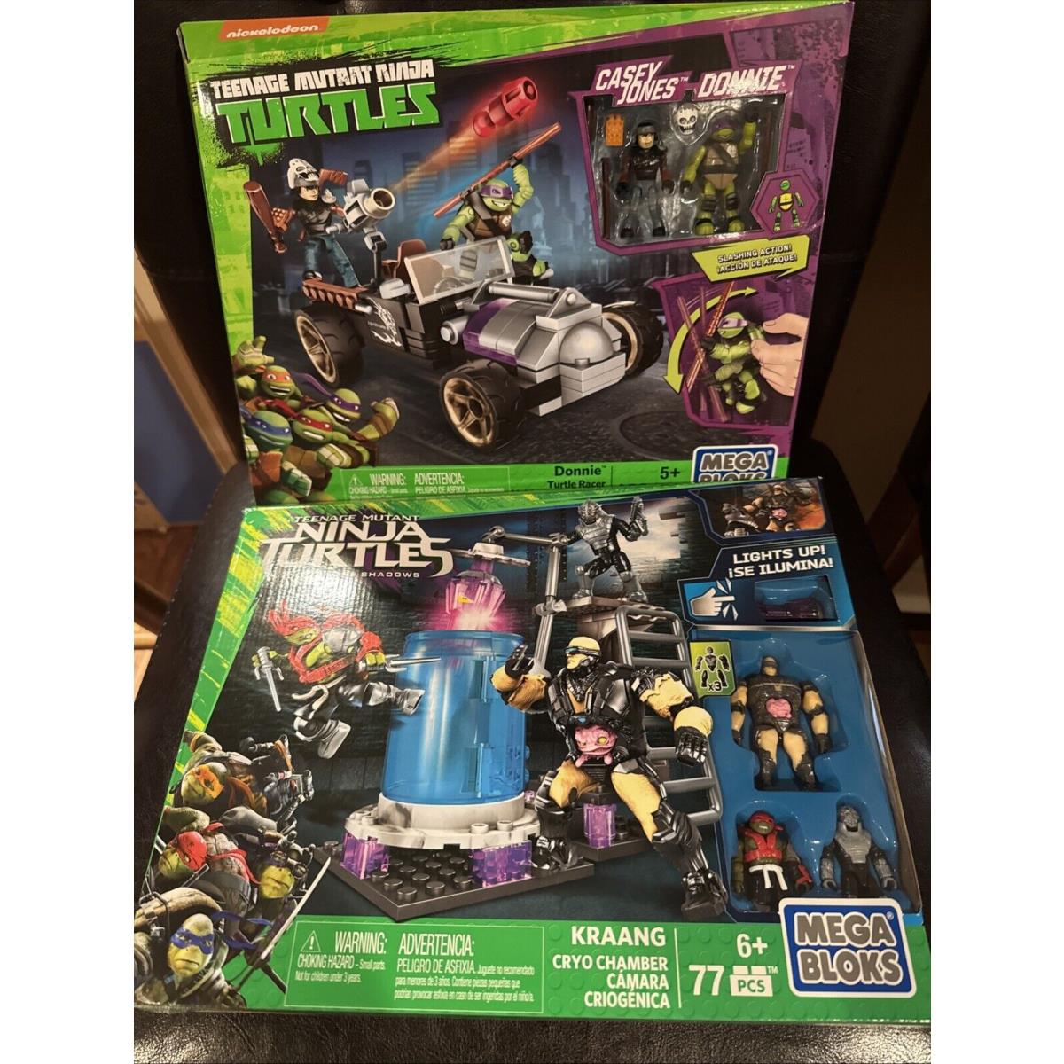 Teenage Mutant Ninja Turtles Kraang Cryo Chamber Turtle Racer Mega Bloks Bundle