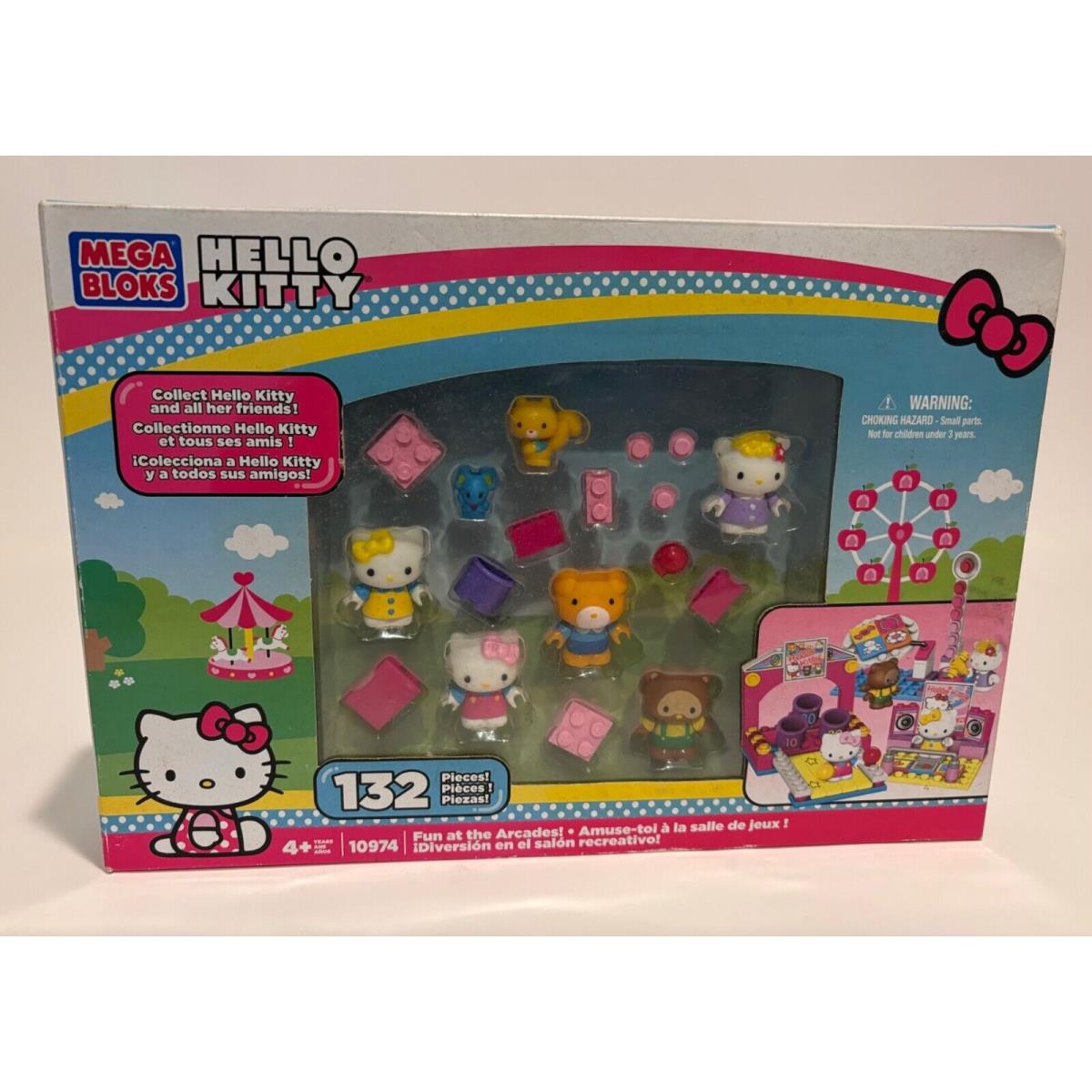 Hello Kitty Mega Bloks 132 Pc Fun At The Arcades Playset 10974