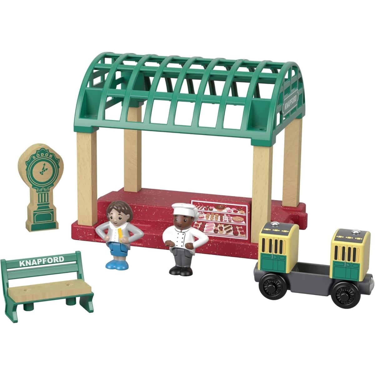 Thomas Friends Wooden Toy Knapford Train Station Playset with Figures Passen