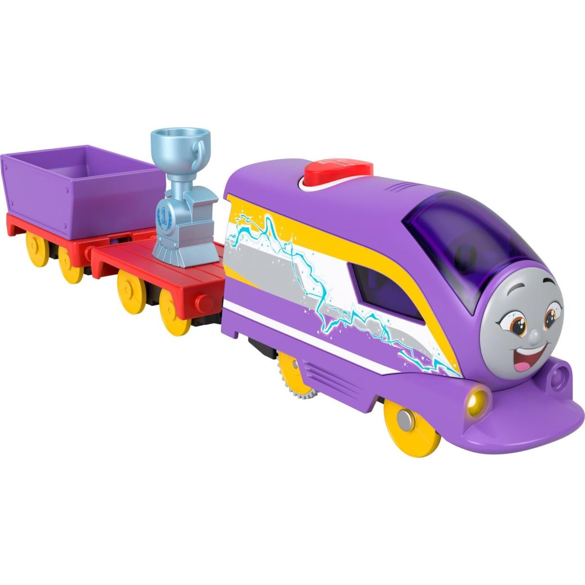 Motorized Toy Train Talking Kana Engine with Sounds Phrases Cargo Car For