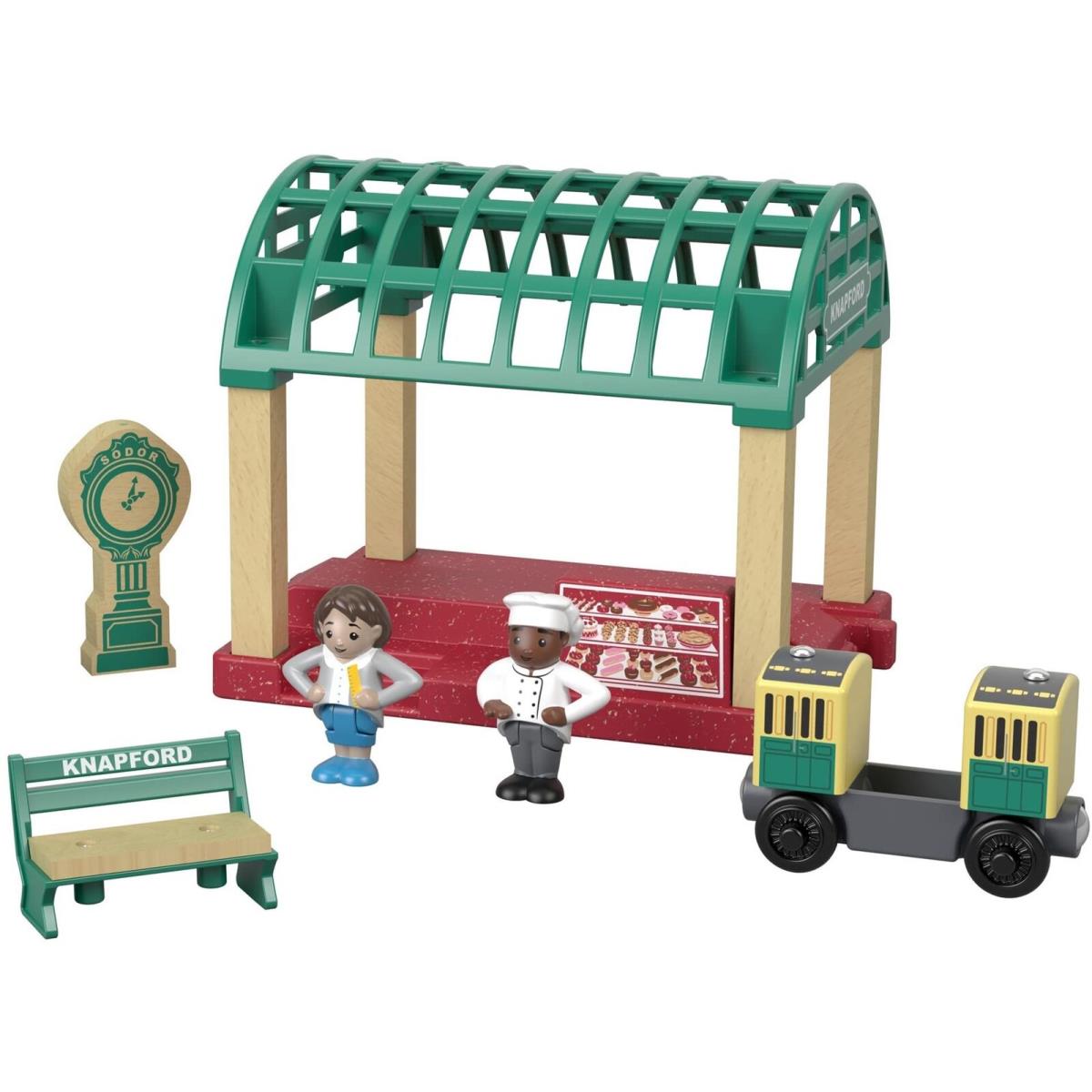 Thomas Friends Wooden Toy Knapford Train Station Playset with Figures