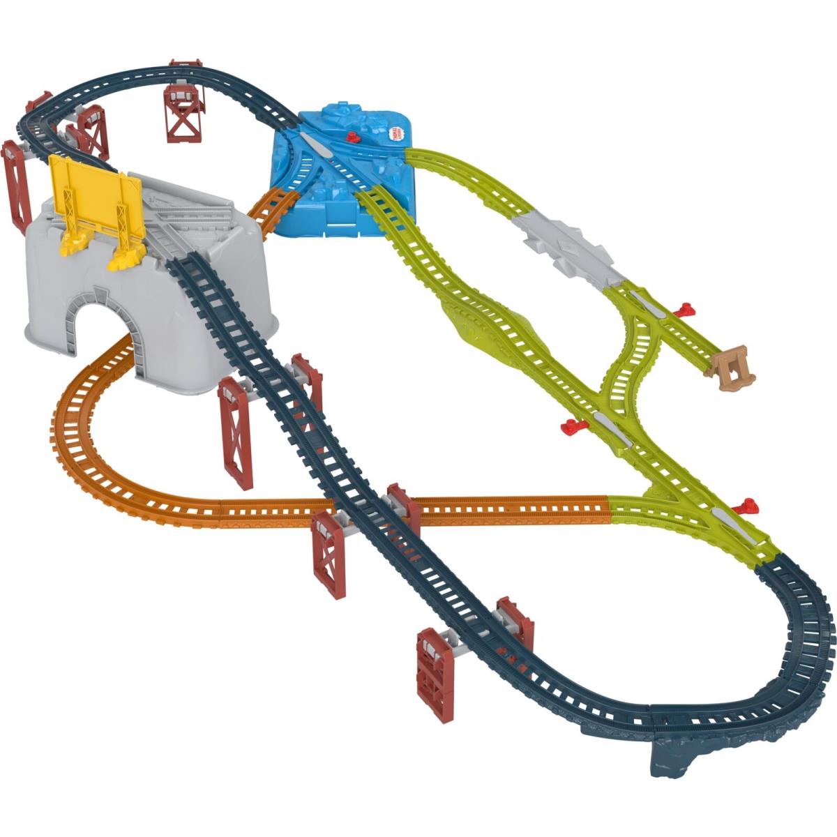 Thomas Friends Toy Train Tracks Set Connect Build Bucket 34-Piece