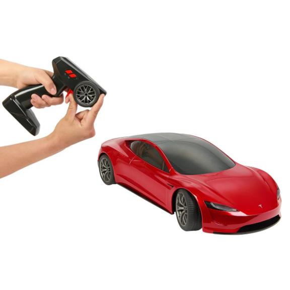 Tesla Roadster Remote Control Hot Wheels RC Car 1:10 Scale Red