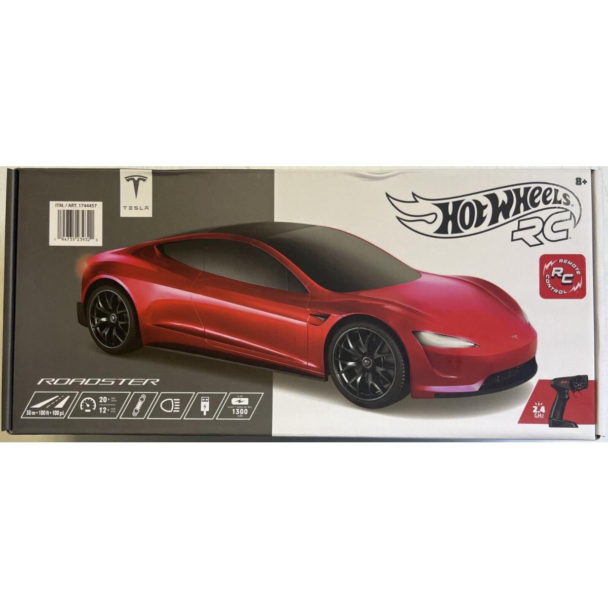 Tesla Roadster Remote Control Hot Wheels RC Car 1:10 Scale Choose Your Color