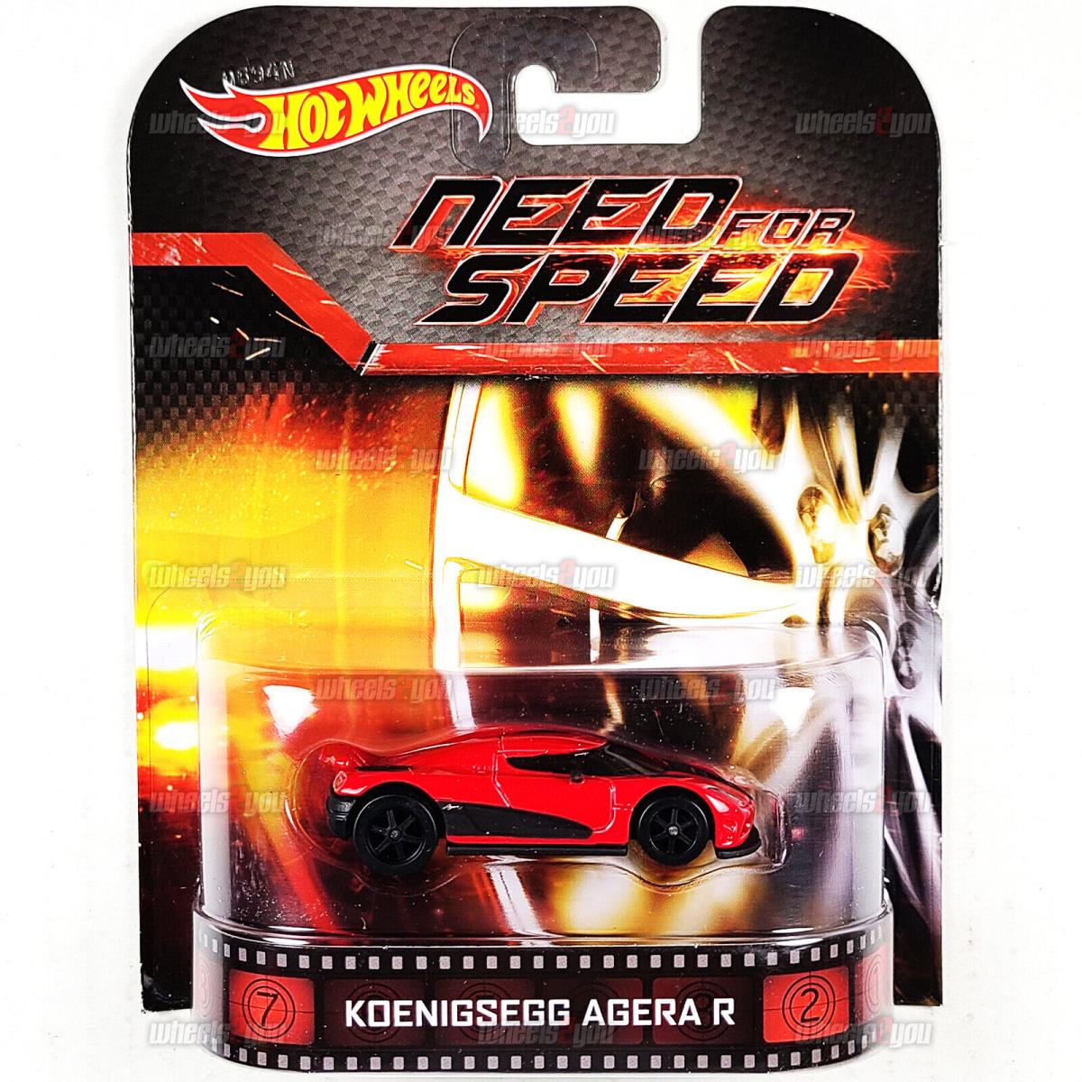 Hot Wheels Koenigsegg Agera R Red Need For Speed Retro Entertainment 1:64 BDT86 - Red