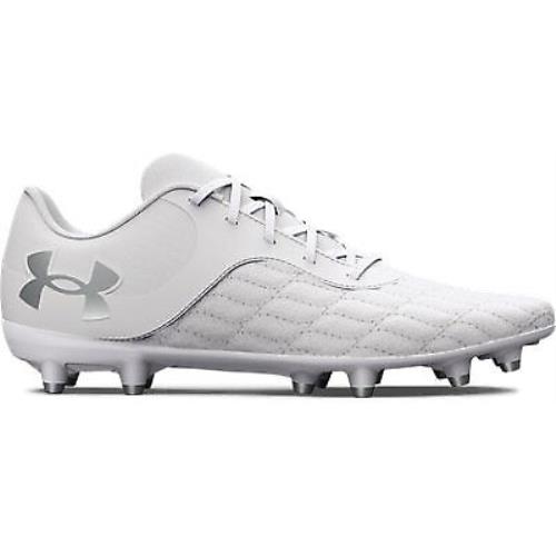 Under Armour Unisex UA Magnetico Select 3 FG Soccer Cleats White/white/metallic