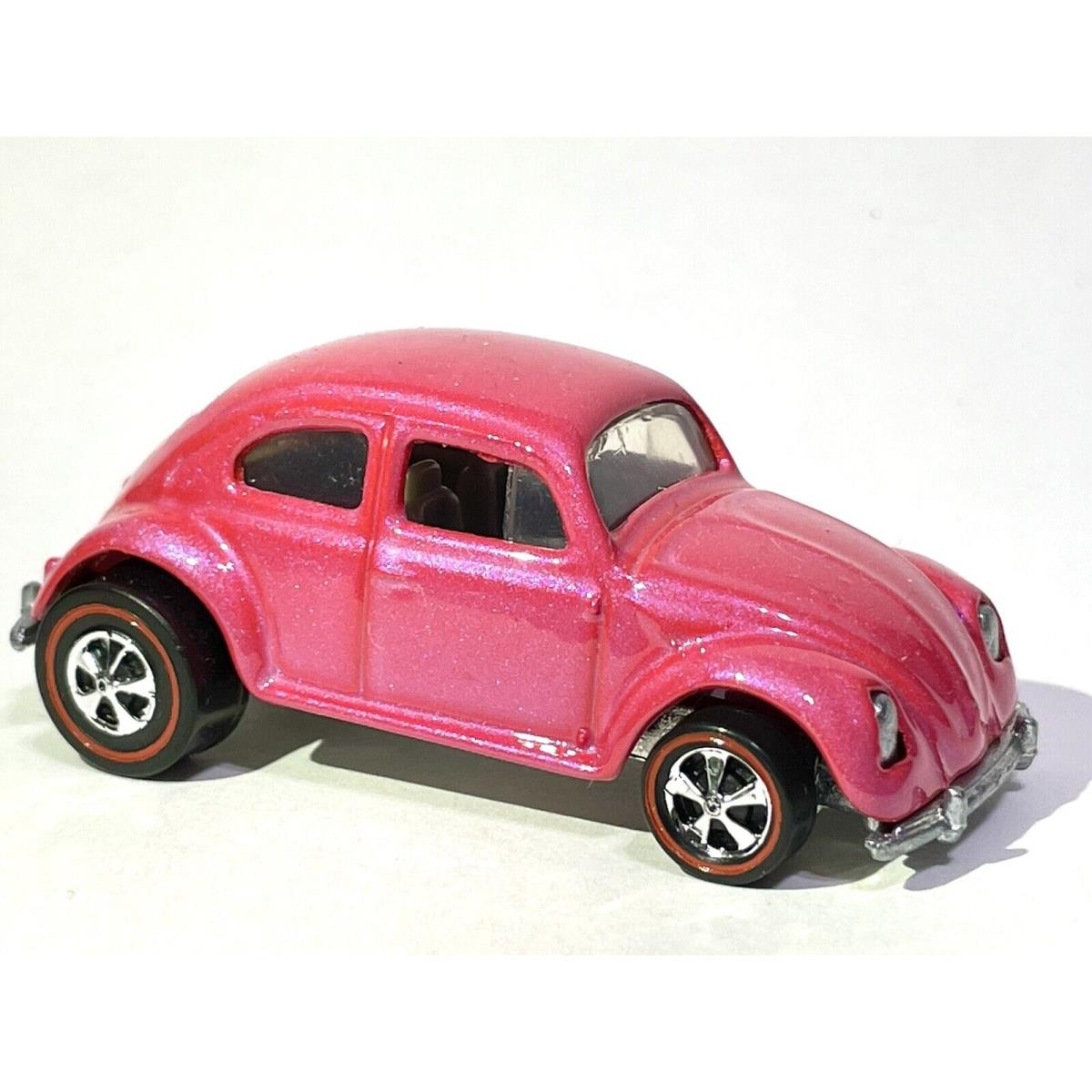 Hot Wheels Custom Made Redline Pearl Metallic Pink - VW Bug - Beetle