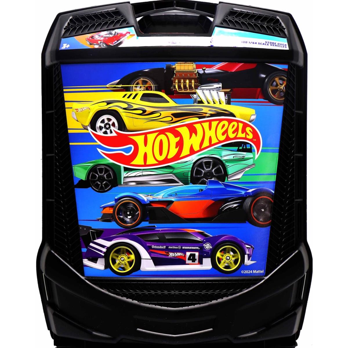 Hot Wheels 100-Car Rolling Storage Case with Retractable Handle Model20135 - 100 Car Case