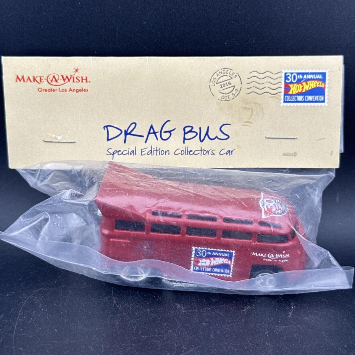 2016 Hot Wheels Red VW Drag Bus 21 Window Early Bird Bingo 30th Convention