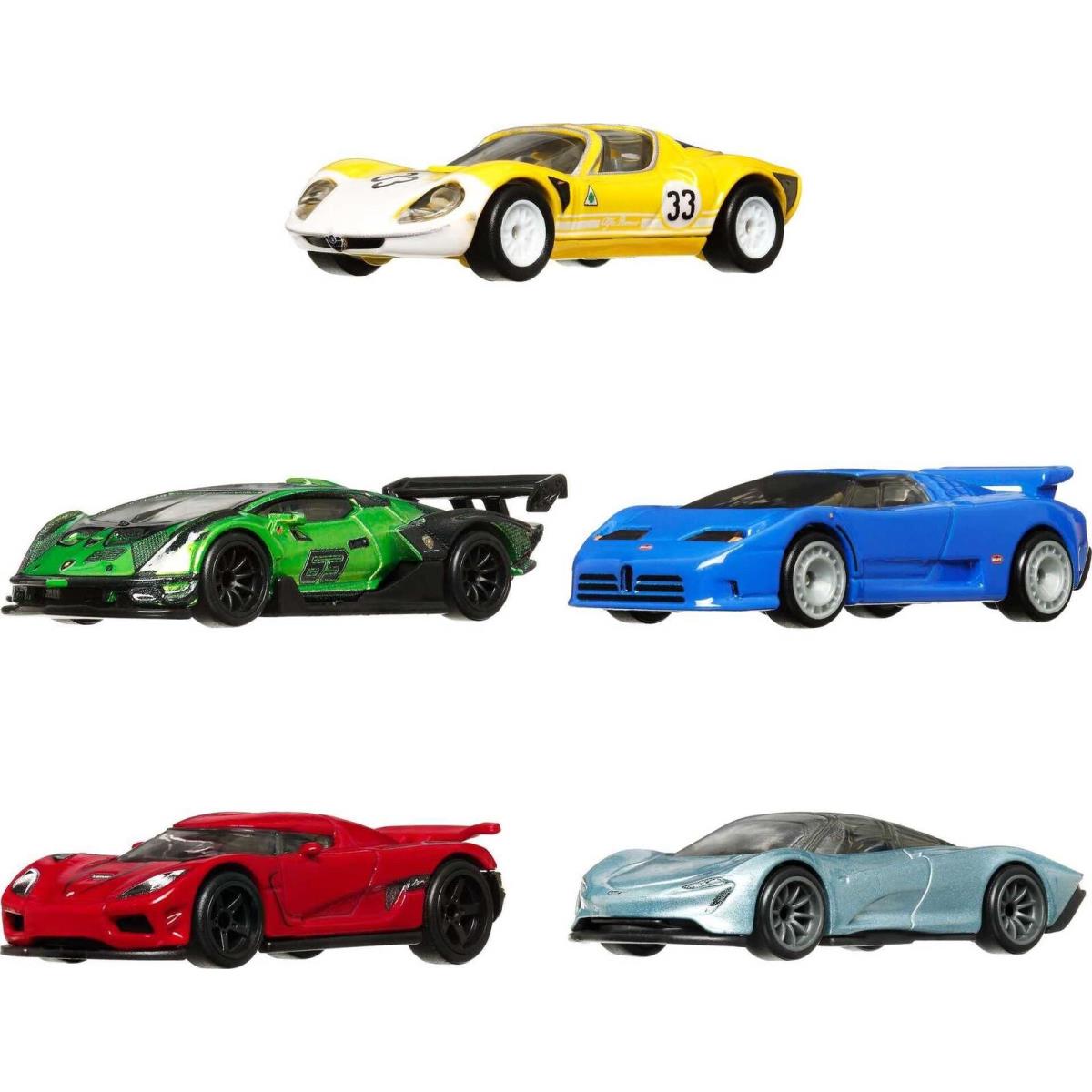 Hot Wheels Premium Car Culture Speed Machines 5-Pack of Toy Cars Full Metal