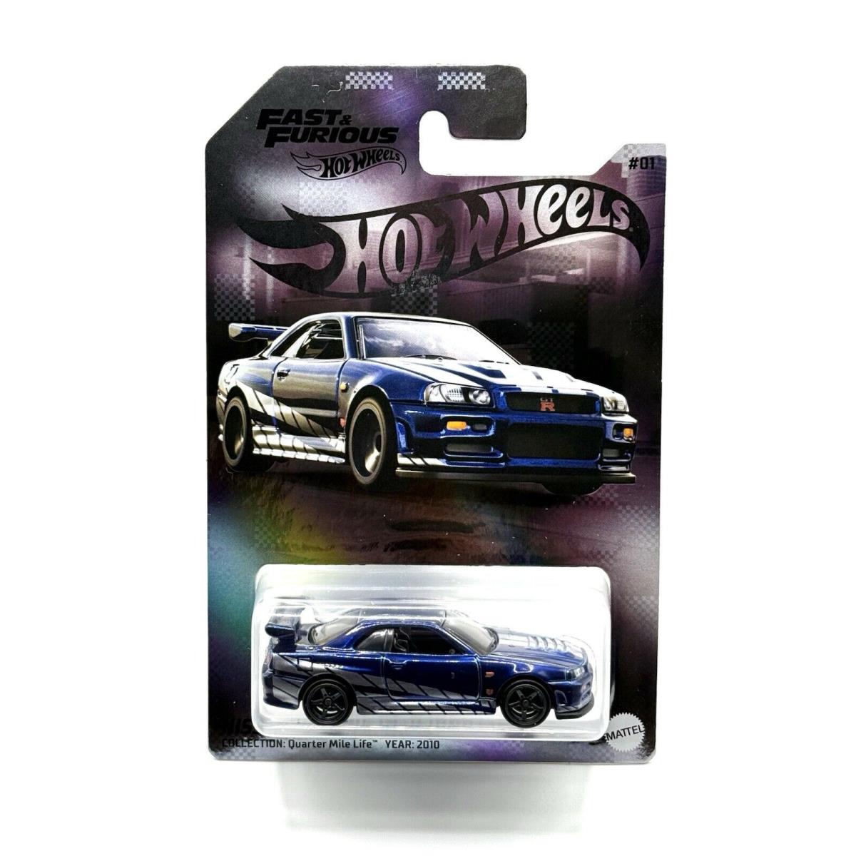 Hot Wheels Nftgarage Nissan Skyline Gt-r BNR34 Fast and Furious 01 Blue