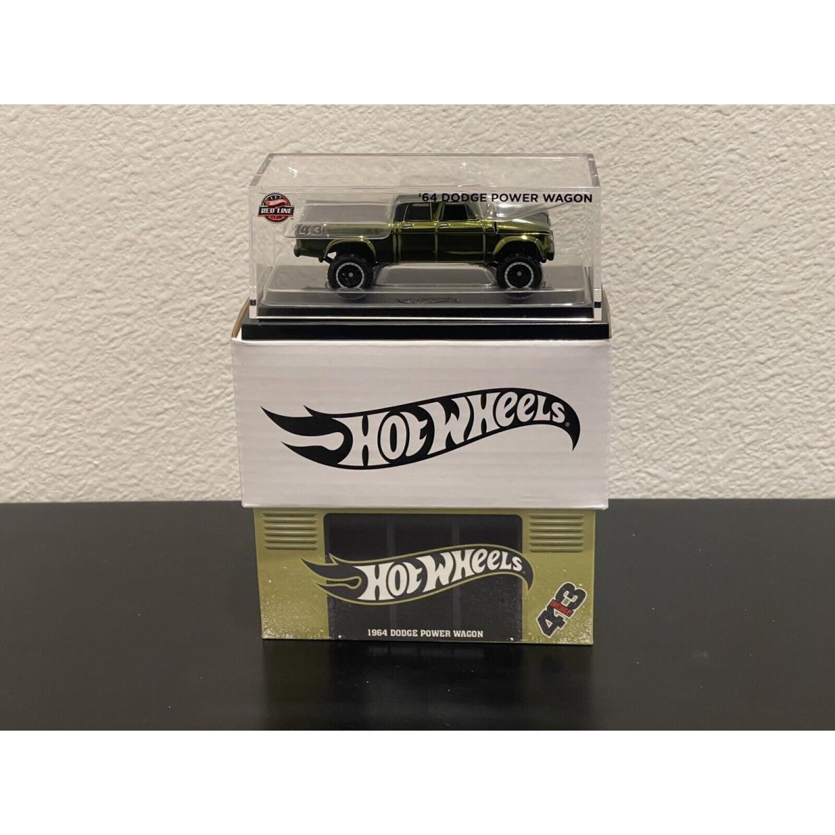 Rlc Hot Wheels Collectors 1964 Dodge Power Wagon Green In Hand Ready to Ship